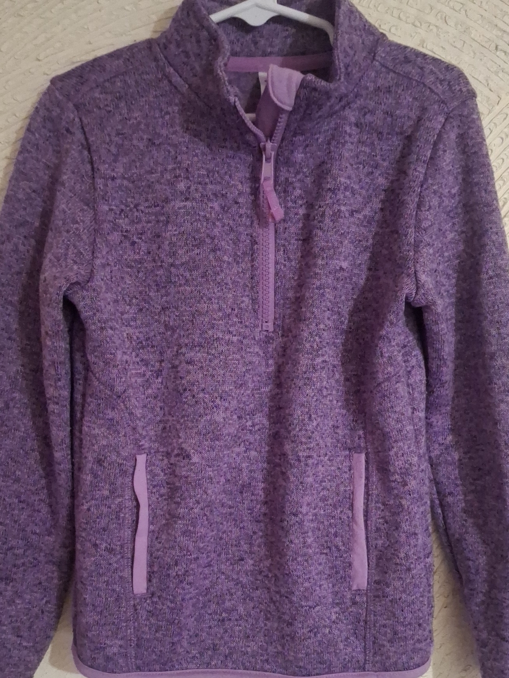 Kids Purple Half-Zip Pullover Jacket